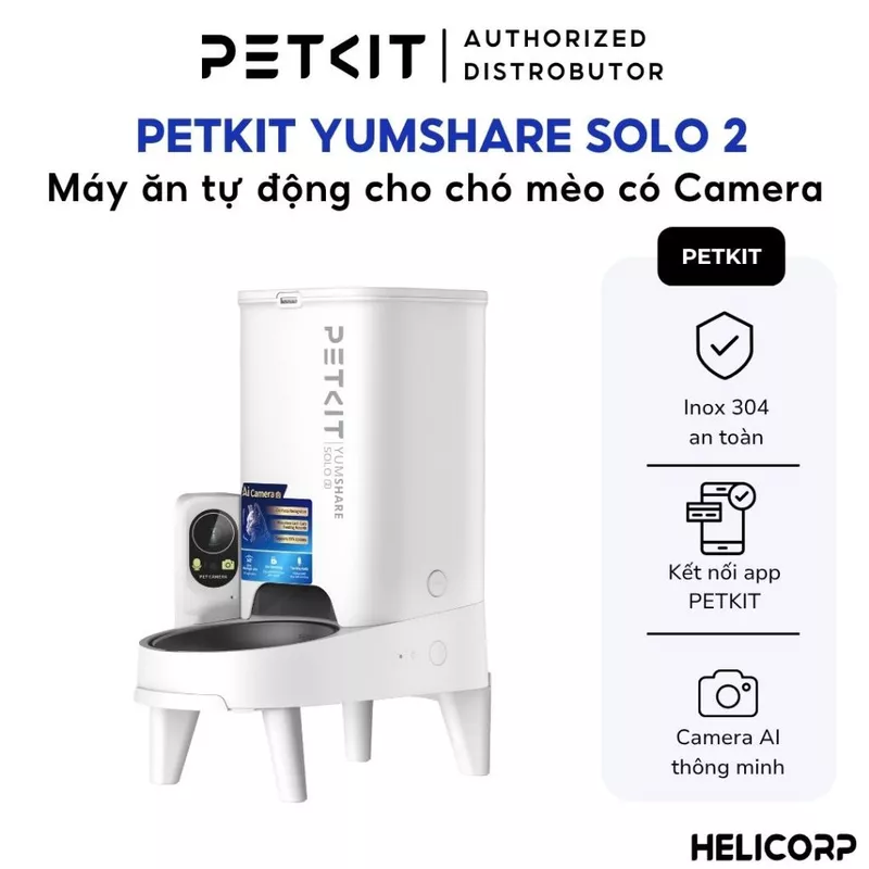 Máy Nhả Hạt Cho Chó Mèo, Máy Cho Chó Mèo Ăn Tự Động PETKIT Yumshare Solo 2 Bản Quốc Tế — ảnh 1