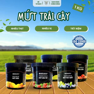Mứt trái cây Bodou nhiều vị, thịt hoa quả nhiều, pha nước hoa quả, làm bánh