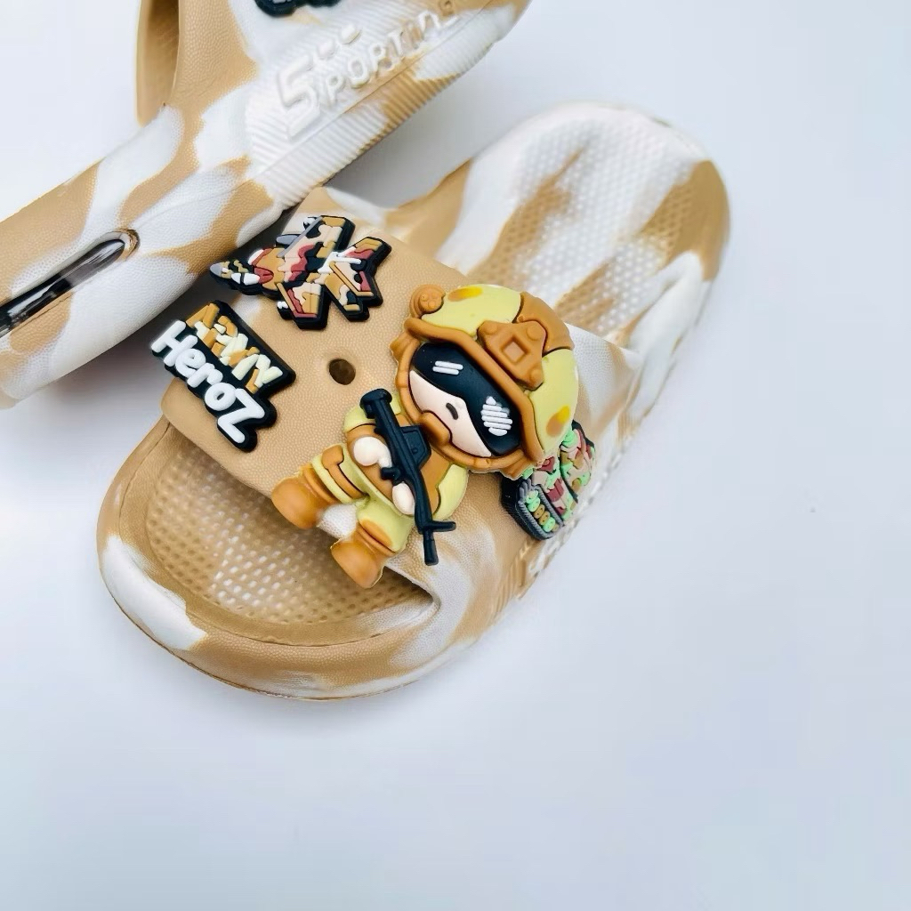 Dép Lê Nháy Loang Hezo Dành Cho Bé Trai Hàng QCCC Chất EVA  Sticker nổi 3D Dành Cho Bé Từ Size 24-35
