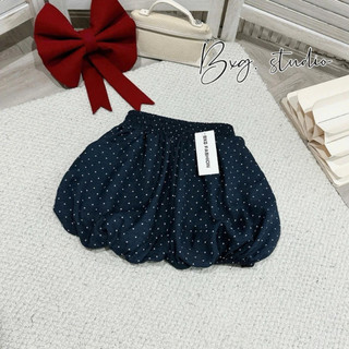 Quần Short Bí Ngô ELEGANTE Phồng Chấm Bi Dễ Thương Lưng Chun New 2026