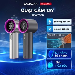 Quạt cầm tay YAMAZAKi cao cấp 100 cấp độ gió có thể điều chỉnh siêu năng lượng màn hình led tiện dụng