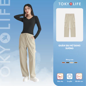 Quần dài dáng suông Nữ TOKYOLIFE mềm mại thiết kế thời trang trẻ trung năng động 40002389