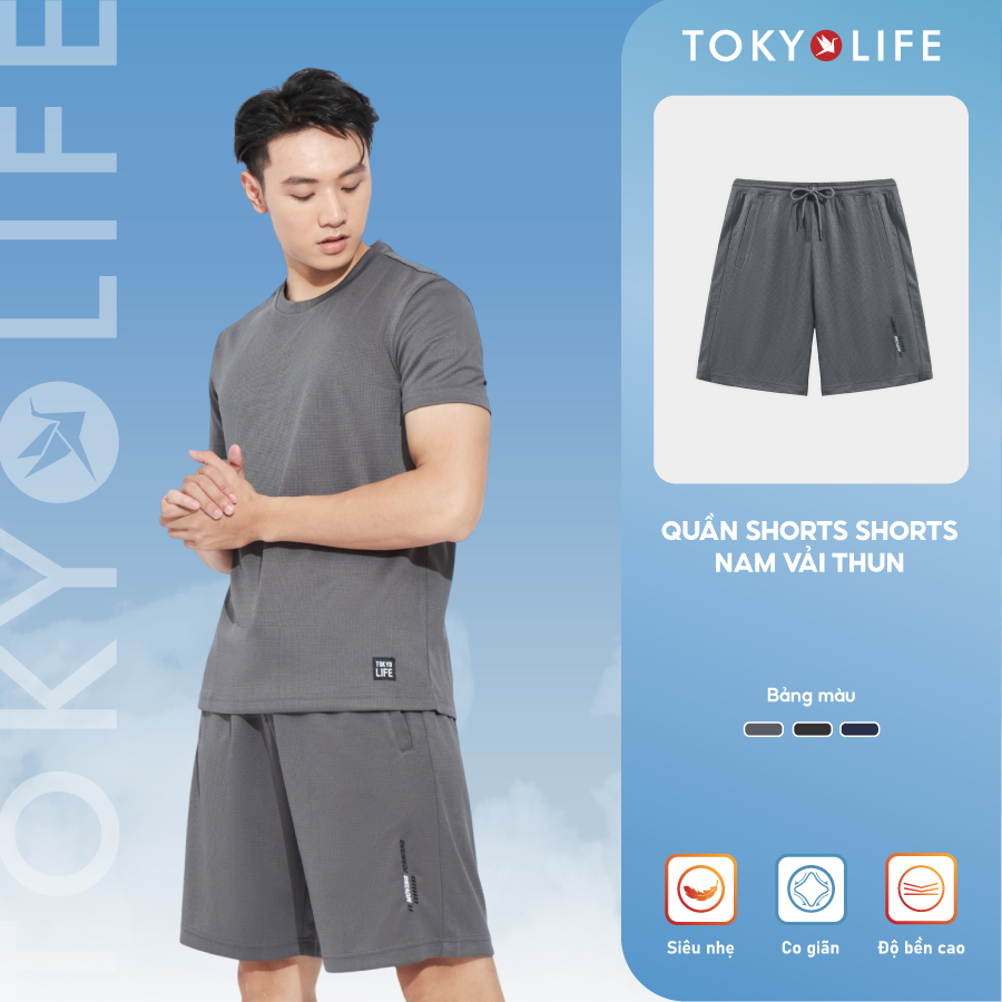 Quần soóc nam cạp chun luồn dây TOKYOLIFE 40000438/C7SHP901P