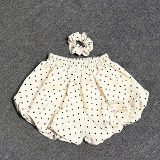 Quần Short Bí Ngô ELEGANTE Phồng Chấm Bi Dễ Thương Lưng Chun New 2026