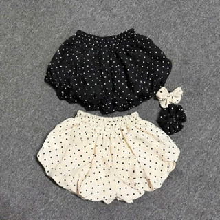 Quần Short Bí Ngô ELEGANTE Phồng Chấm Bi Dễ Thương Lưng Chun New 2026