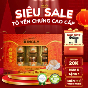 Yến Chưng Sẵn - Yến Sào Cao Cấp Đường Phèn/Ăn Kiêng/Đông trùng hạ thảo 32% + Massage cầm tay đa năng - 70ml