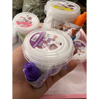 Slime Xô sữa thạch trắng tặng kèm chai màu pha sẵn