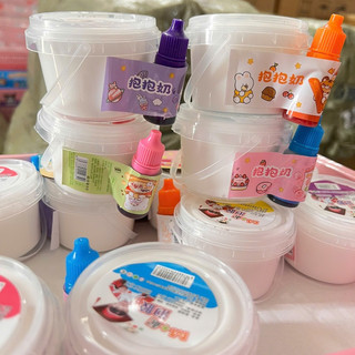 Slime Xô sữa thạch trắng tặng kèm chai màu pha sẵn