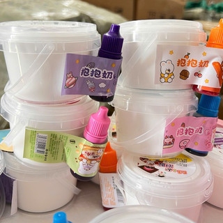 Slime Xô sữa thạch trắng tặng kèm chai màu pha sẵn