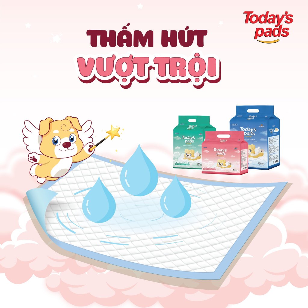 (MUA NHIỀU GIẢM GIÁ) Miếng lót vệ sinh cho chó PURMI PAD 50 miếng 40cm x 50cm