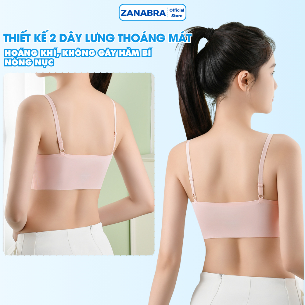 Áo Lá Cho Bé Gái Có Mút Ngực Mỏng Nhẹ - Áo Lót Nữ Học Sinh Chất Su Mát Mịn Thoáng Khí ZANABRA B7133