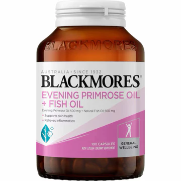 Tinh Dầu Hoa Anh Thảo Dầu Cá Blackmores Evening Primrose Oil + Fish Oil 100 Viên Úc - Cải Thiện Nội Tiết Tố, Tóc, Móng