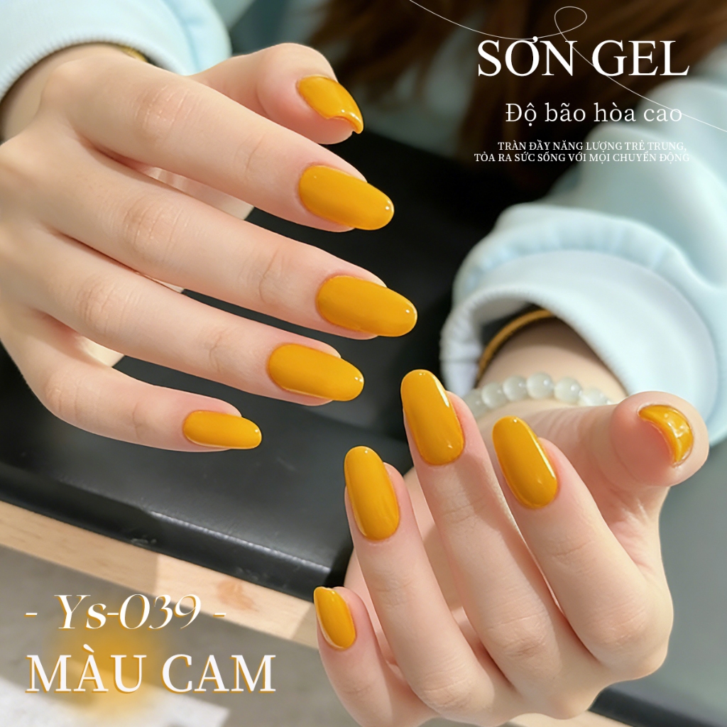 XEIJAYI 10ml - Sơn móng tay dạng gel màu vàng bí ngô mới, bền màu và màu sắc tươi tắn, phù hợp với mọi tông da.