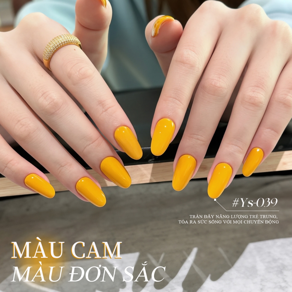 XEIJAYI 10ml - Sơn móng tay dạng gel màu vàng bí ngô mới, bền màu và màu sắc tươi tắn, phù hợp với mọi tông da.