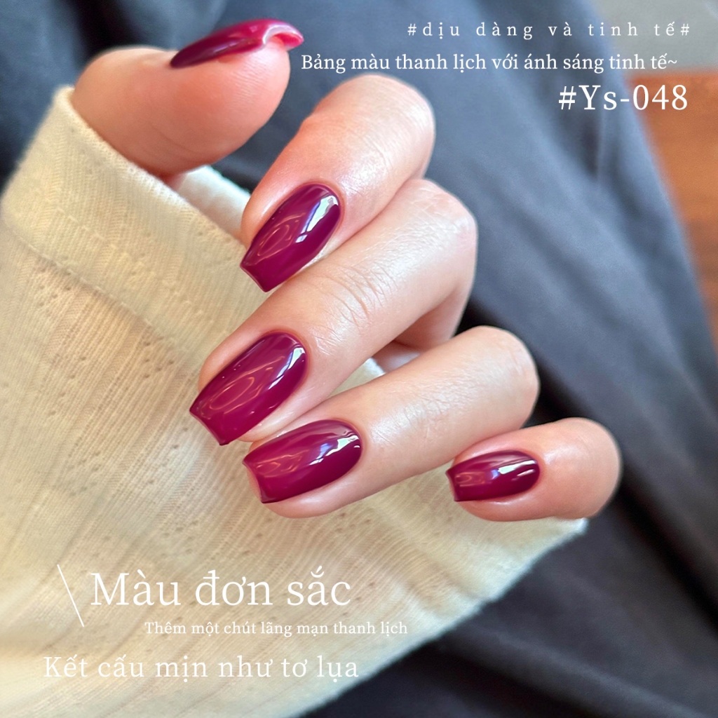 XEIJAYI 10ml - Sơn móng tay dạng gel màu đỏ mận mới, màu sắc bền lâu, phù hợp cho mọi mùa.