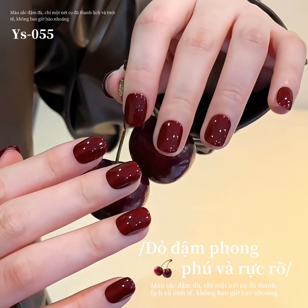 XEIJAYI 10ml - Sơn móng tay dạng gel màu đỏ anh đào mới, bền màu và rực rỡ, phù hợp với mọi tông da.