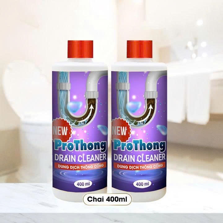 400ml Chất thông cống hiệu quả – Thông tắc bồn rửa, bồn cầu nhanh chóng, an toàn cho gia đình