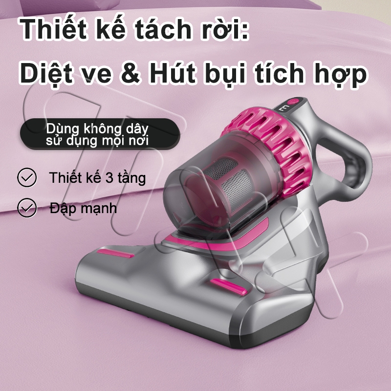 Tixx Máy hút bụi giường nệm 100W máy diệt mạt bụi nhà Khử trùng bằng tia UV