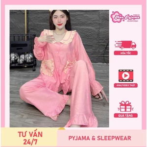 Đồ bộ nữ đồ mặc nhà,đồ ngủ nữ tiểu thư,đồ đũi xinh mịn mát trơn nhiều màu,túi đính nơ dễ thương[23].