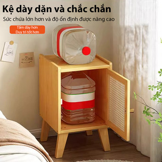 Tre Tủ đầu giường gỗ Nội thất phòng ngủ bằng tre giường nhỏ gọn tủ đầu