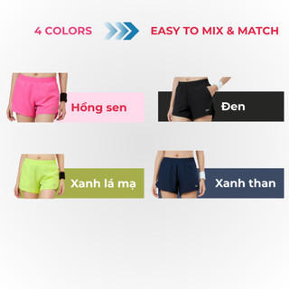 Quần Shorts Thể Thao Nữ 02 lớp VELOSAR RSP-20061 – Nhẹ, Nhanh Khô, Co Giãn, Thoáng Mát