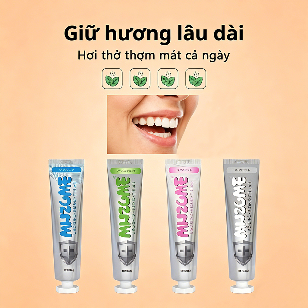 Kem đánh răng MUZOME đa hương 120g | Sạch mảng bám -  Khử hôi miệng - Thơm mát cả ngày