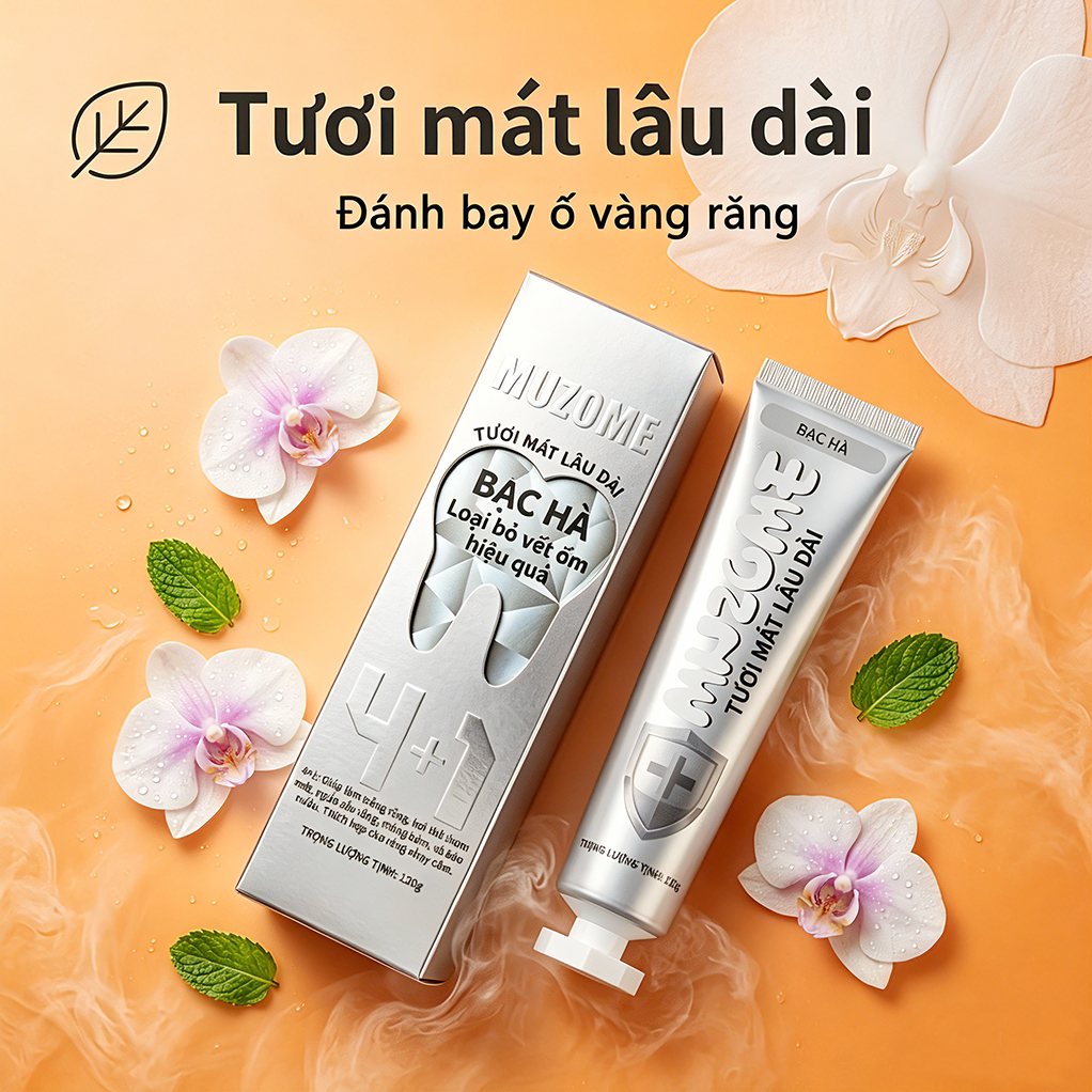 Kem đánh răng MUZOME đa hương 120g | Sạch mảng bám -  Khử hôi miệng - Thơm mát cả ngày