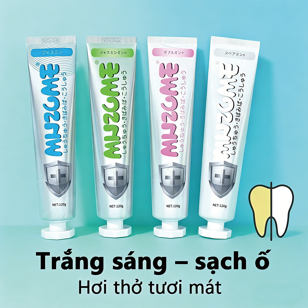 Kem đánh răng MUZOME đa hương 120g | Sạch mảng bám -  Khử hôi miệng - Thơm mát cả ngày