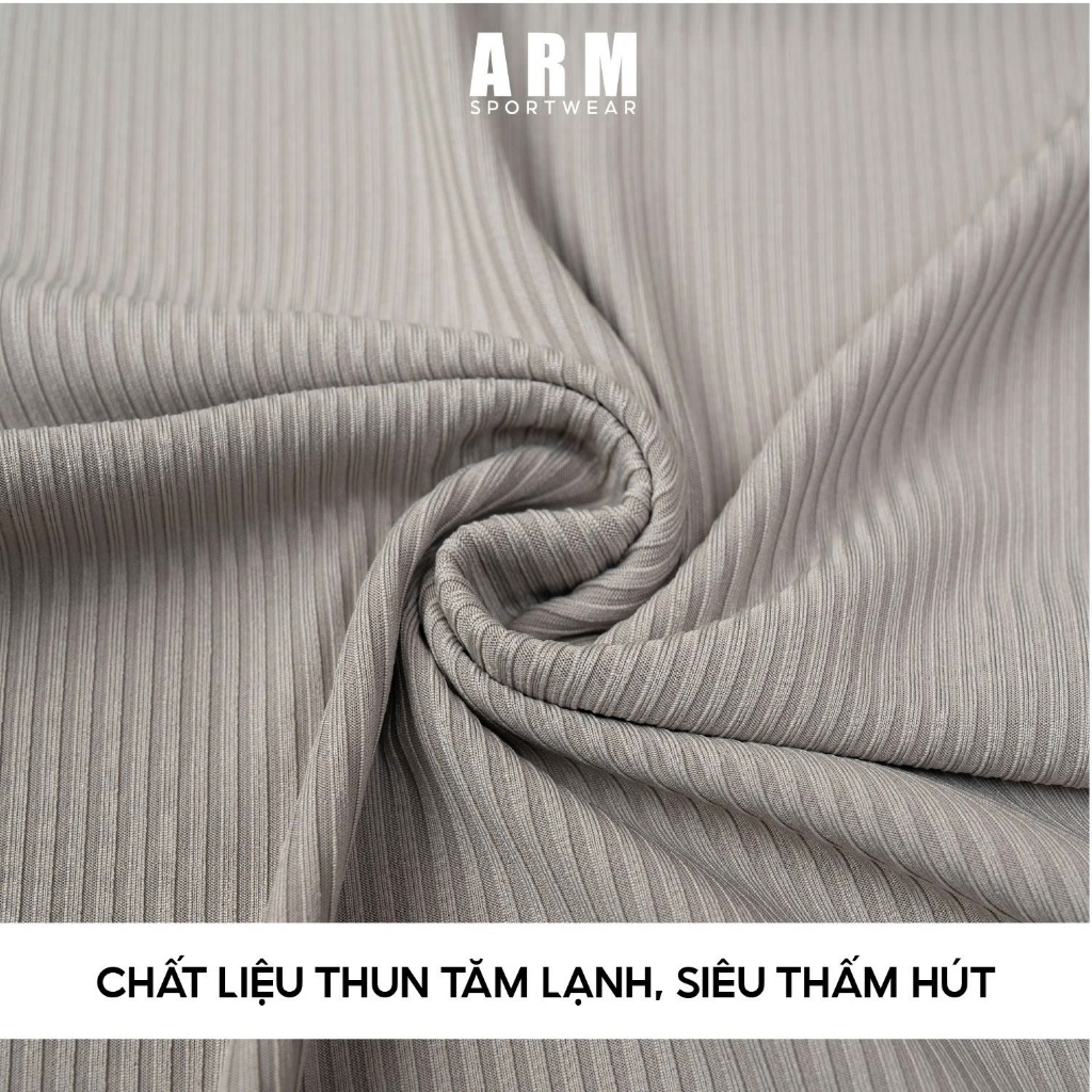 Áo Thun Thể Thao Nam Cổ Khuy ARM Chất Thun Gân Tăm Co Giãn, Áo Thun Nam Form Ôm Body tập gym