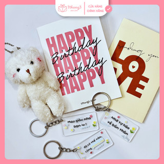 Móc Khóa Thông Điệp & Thiệp Quà Tặng, Phụ Kiện Gói Quà Cute - Tặng Bạn Gái, Bạn Thân, Người Yêu