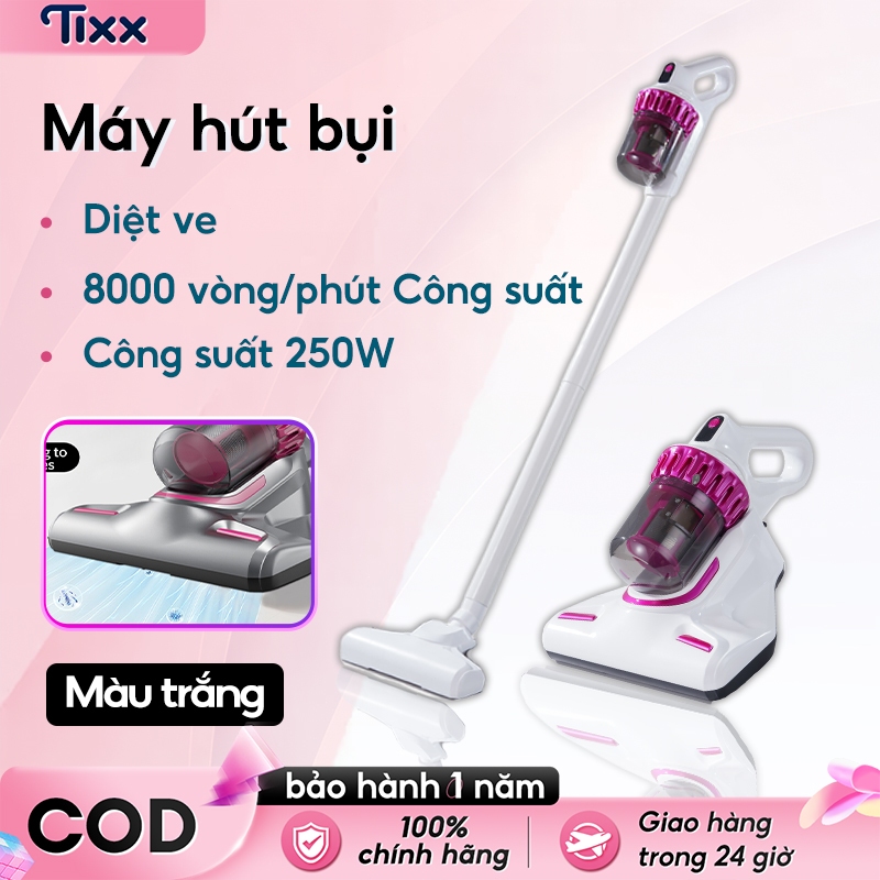 TIXX Máy hút bụi cầm tay 25000PA Không dây 1500mAh Đèn UV máy hút bụi giường nệm