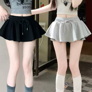 Chân váy lưng cao nỉ xếp ly xoè ngắn có quần bảo hộ xinh đen trắng xám VANISA CV46