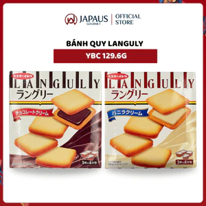 Bánh Quy Languly YBC 129.6g Nhật Bản-Giòn Tan, Nhân Kem Thơm Ngon-Vị Vani/Chocolate JAPAUS GOURMET