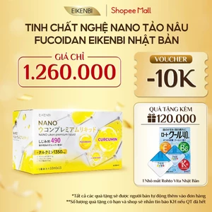 TPBS Nghệ Nano Tảu Nâu Fucoidan - Nano Ukon Premium Liquid Eikenbi Nhật Bản - Hộp 15 ống x 10ml
