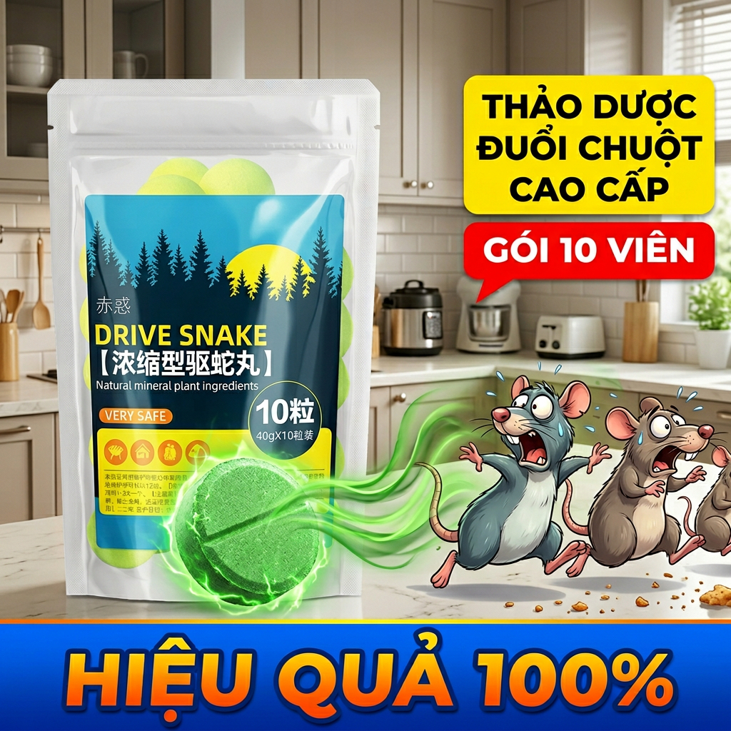 🐀Hàng có sẵn, giao ngay!🐀viên đuổi chuột thuốc chuột bả chuột sử dụng được ở mọi nơi, cả trong nhà, ô tô và các khu vực
