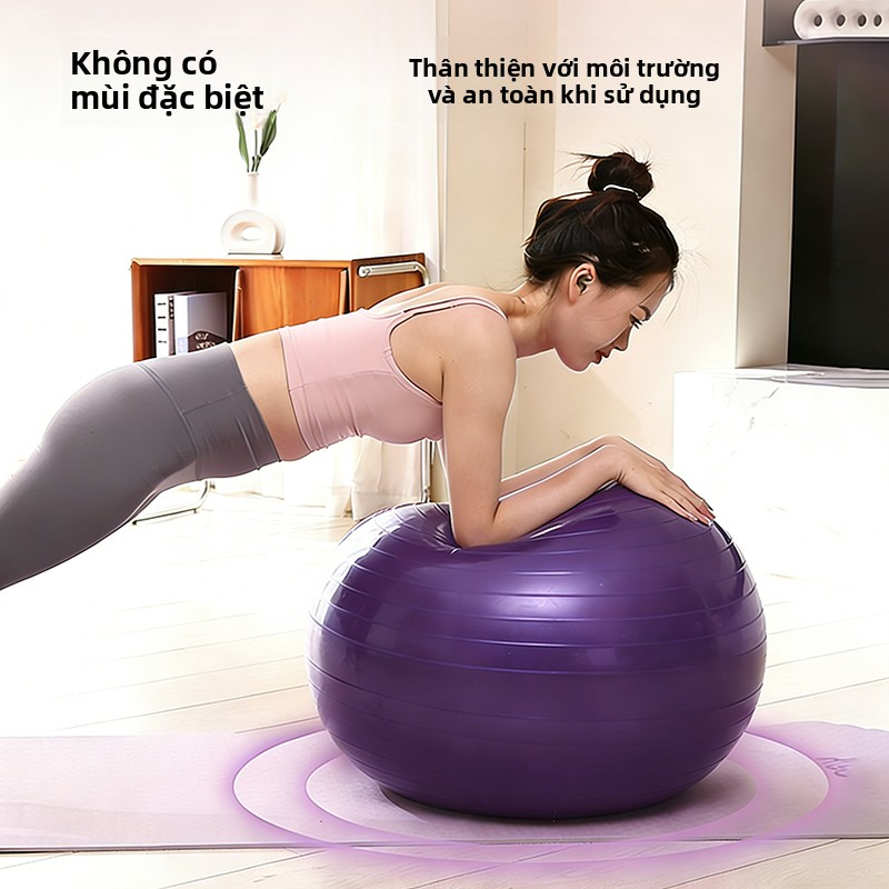 Bóng yoga bóng tập gym bóng tập yoga, Size 55cm/65cm, Bóng Thể Dục Chống Nổ Bề Mặt Mờ, Dụng Cụ Tập Gym & Yoga Tại Nhà