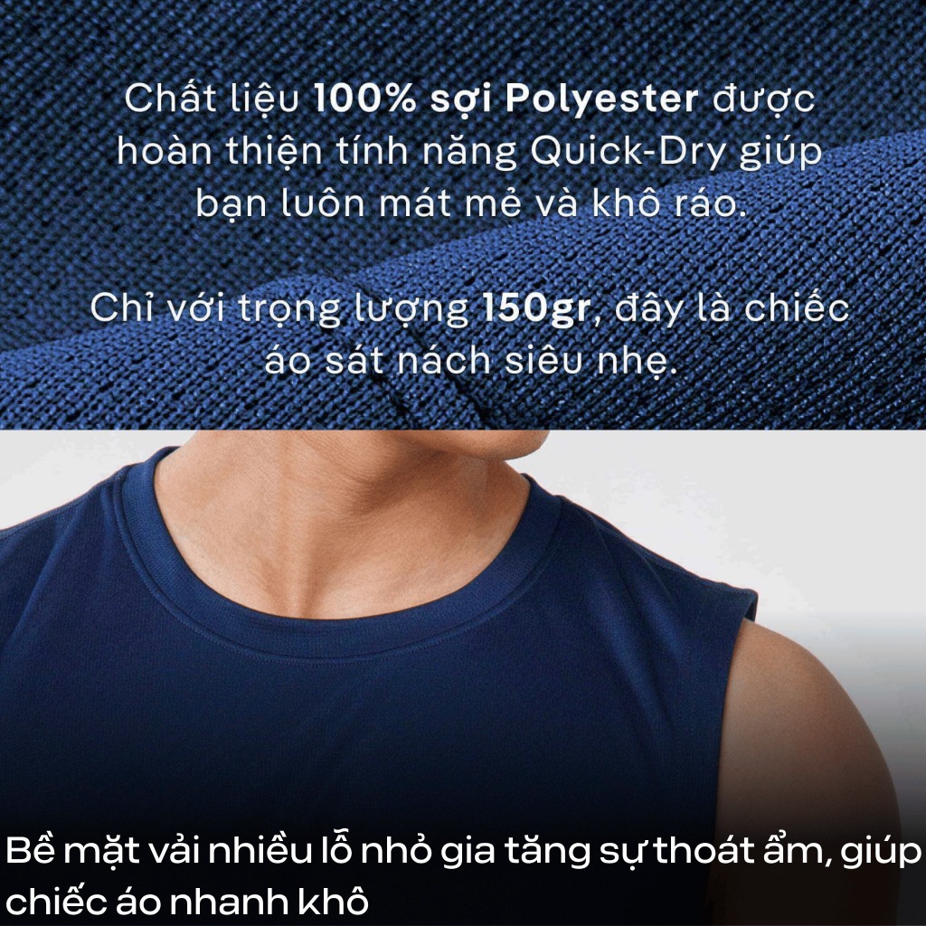 [TẶNG QUÀ ĐƠN 329K]Combo 2 Áo ba lỗ, sát nách Promax nam thể thao đa năng, Pickleball thoáng mát, thấm hút tốt Coolmate