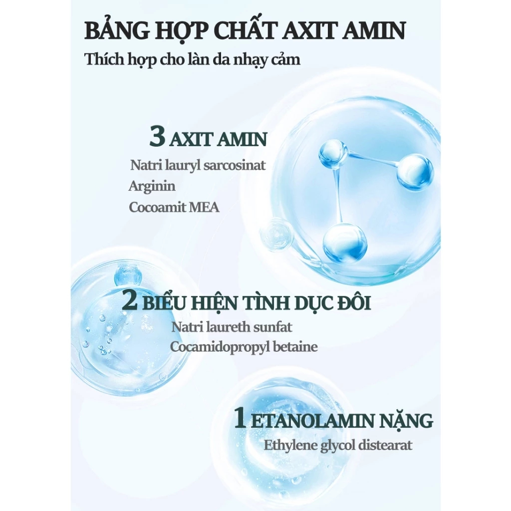 Sữa rửa mặt Amino Acid làm sạch dịu nhẹ cho da 120g, giúp da bớt bóng dầu, phù hợp nhiều loại da