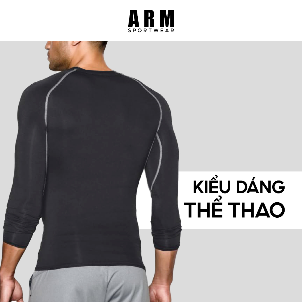 Áo Thể Thao Dài Tay Nam ARM Combat Training, áo giữ nhiệt nam ôm body tập gym, vận động thoải mái