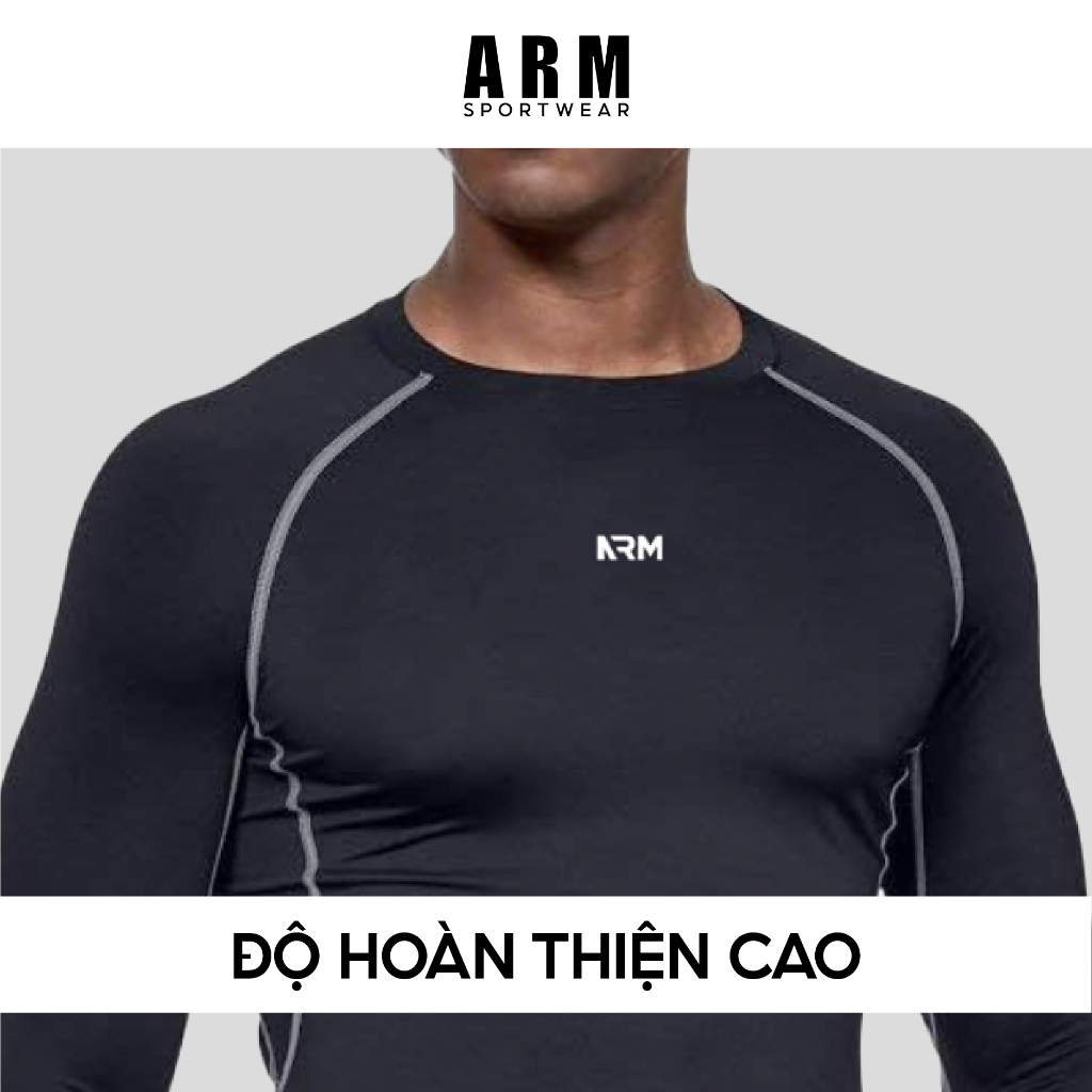 Áo Thể Thao Dài Tay Nam ARM Combat Training, áo giữ nhiệt nam ôm body tập gym, vận động thoải mái
