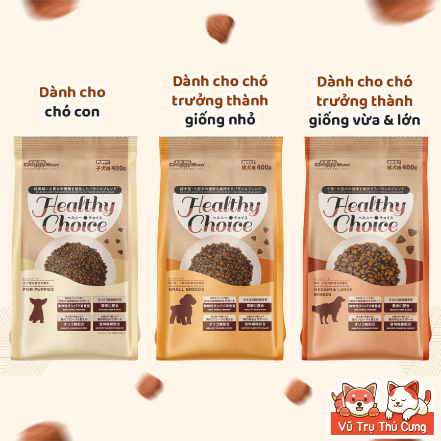 (1,5Kg) Thức Ăn Hạt Cho Chó Healthy Choice Thương Hiệu Doggyman