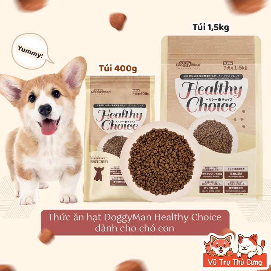 (1,5Kg) Thức Ăn Hạt Cho Chó Healthy Choice Thương Hiệu Doggyman