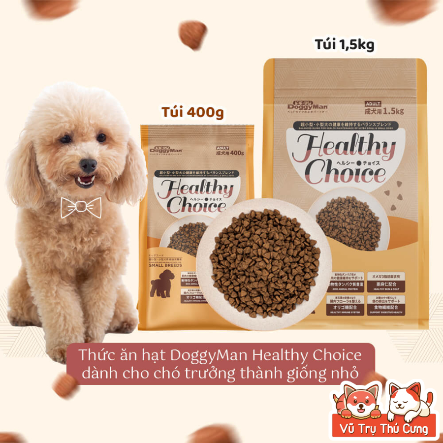 (1,5Kg) Thức Ăn Hạt Cho Chó Healthy Choice Thương Hiệu Doggyman