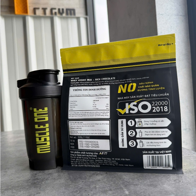 Whey protein Hydro Mix M1 - Hỗ trợ tăng cơ hiệu quả nhanh kèm tặng Bình lắc - Hàng Chính Hãng