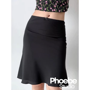 Chân Váy Thun Lửng Cạp Trễ Đính Nơ - Phoebe Studio [MH26VAY36]