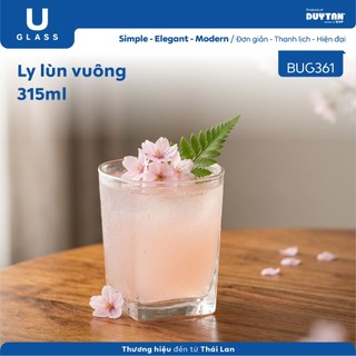 Bộ 6 Ly cốc thủy tinh U Glass 315ml kiểu lùn vuông - BUG361, thủy tinh cao cấp