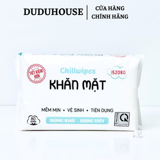 Khăn Mặt Chillwipes Facial & Hand Disposable Cleansing Towel 80 Tờ Duduhouse