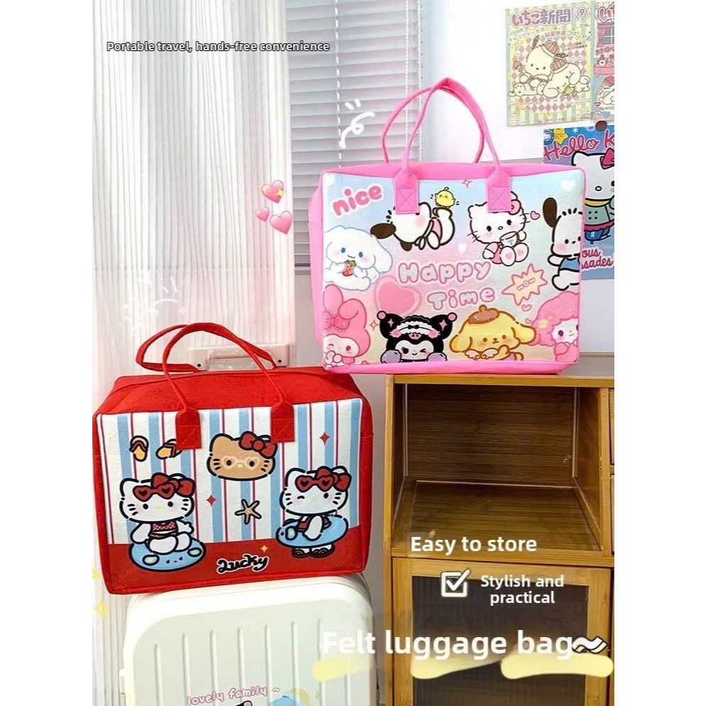Túi vải nỉ đựng đồ size to hoạ tiết siêu dễ thương