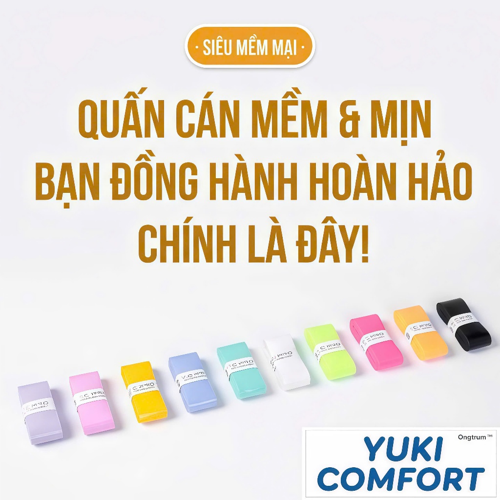 Cuốn Cán YUKI COMFORT cao cấp Chất Liệu Mềm Êm Dính Siêu Thấm Hút Công Nghệ Nano Kháng Khuẩn Khử Hôi