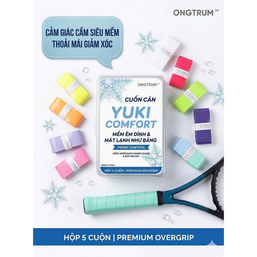 Cuốn Cán YUKI COMFORT cao cấp Chất Liệu Mềm Êm Dính Siêu Thấm Hút Công Nghệ Nano Kháng Khuẩn Khử Hôi